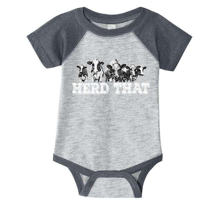 Herd That Funny Cow Lover Farmer Gift Infant Baby Jersey Bodysuit