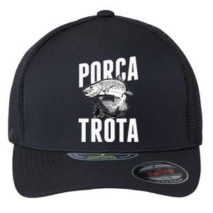 Holy Trout Fishing Trout Fisherman Gift Flexfit Unipanel Trucker Cap