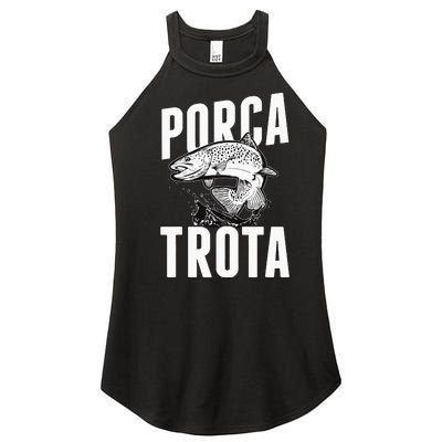 Holy Trout Fishing Trout Fisherman Gift Women’s Perfect Tri Rocker Tank