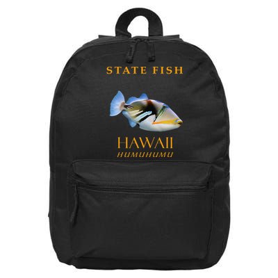 Hawaii Territory Fish The Humuhumu 16 in Basic Backpack