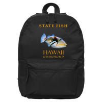 Hawaii Territory Fish The Humuhumu 16 in Basic Backpack