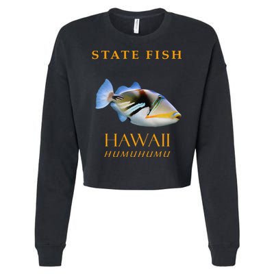 Hawaii Territory Fish The Humuhumu Cropped Pullover Crew