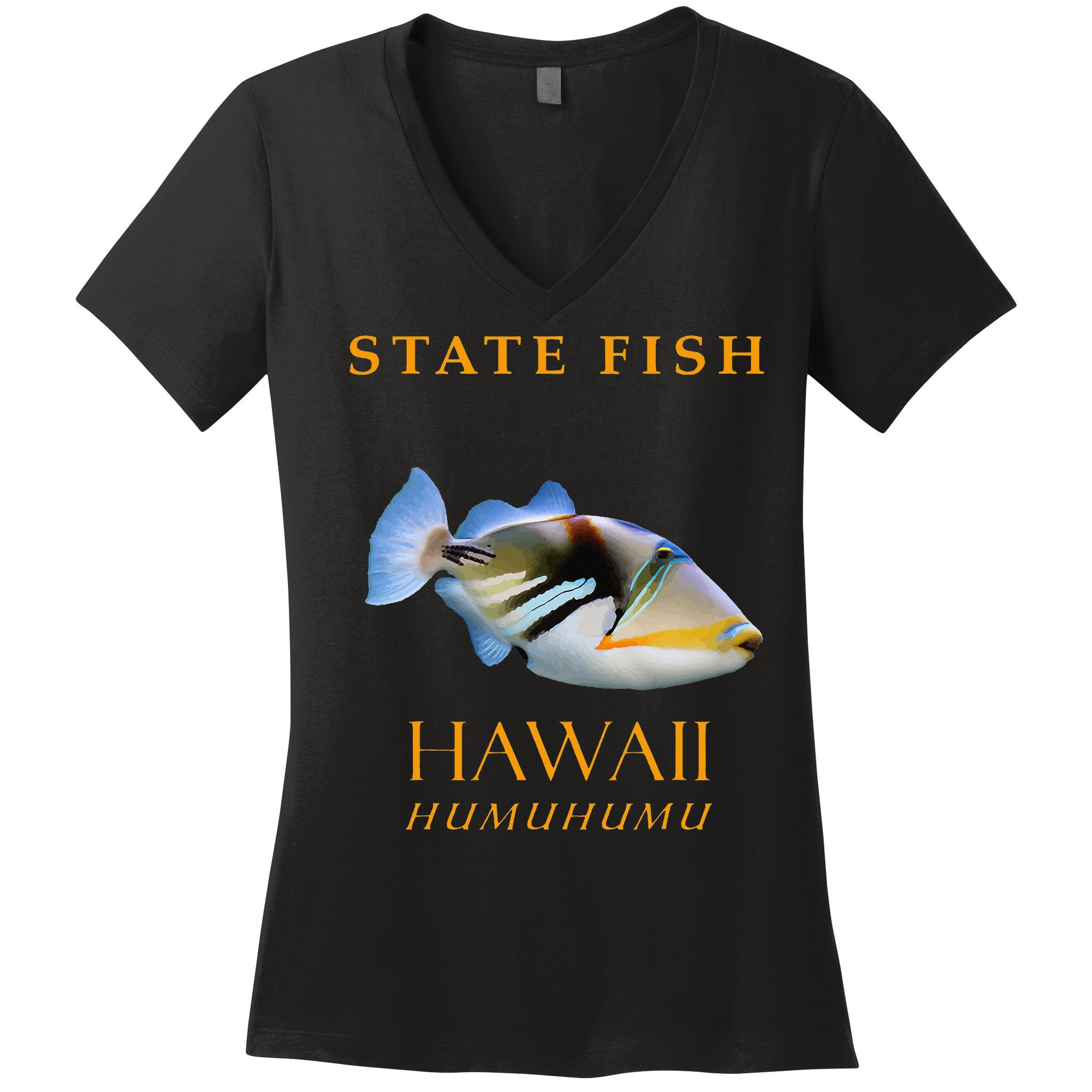 Hawaii Territory Fish The Humuhumu Women's V-Neck T-Shirt