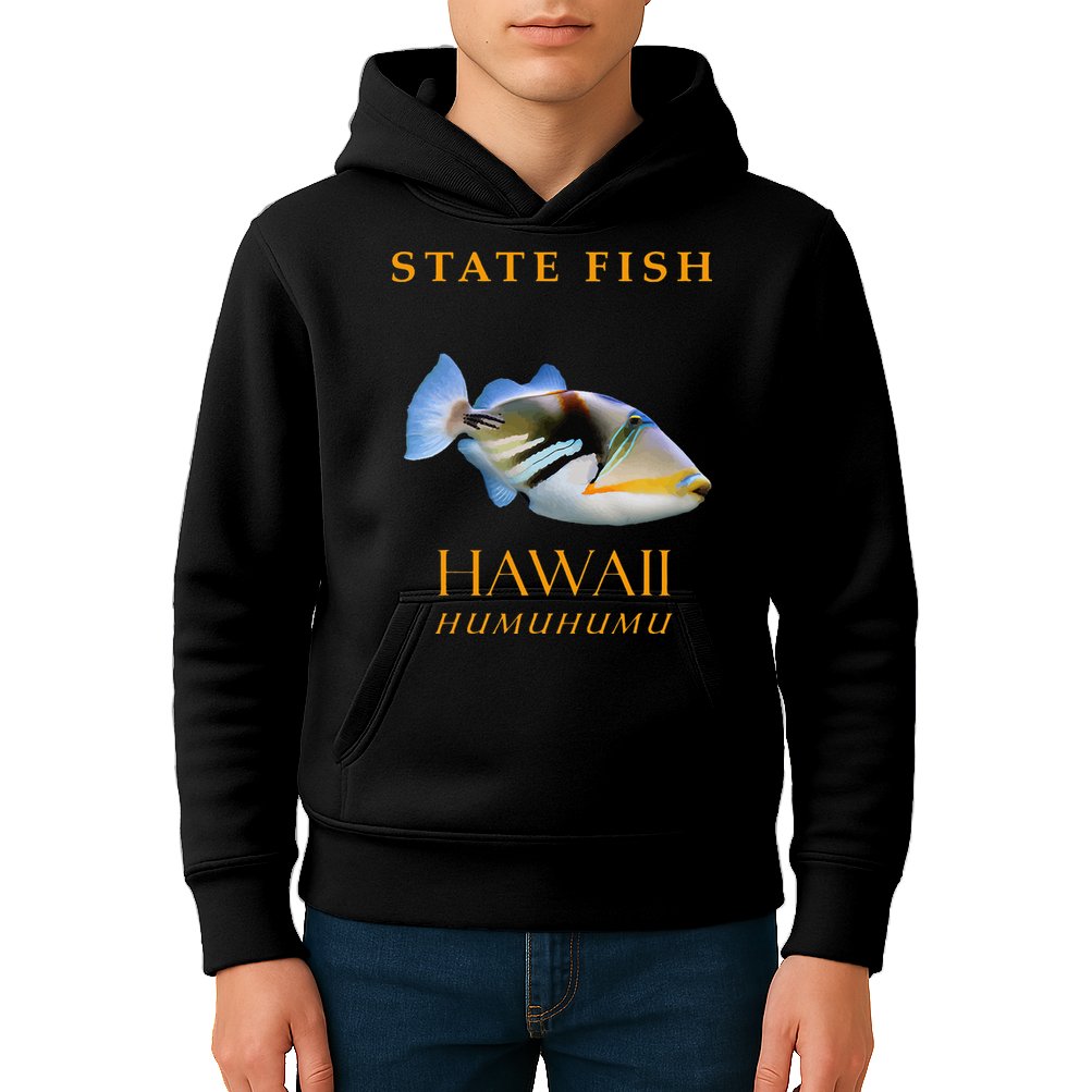 Hawaii Territory Fish The Humuhumu Kids Hoodie