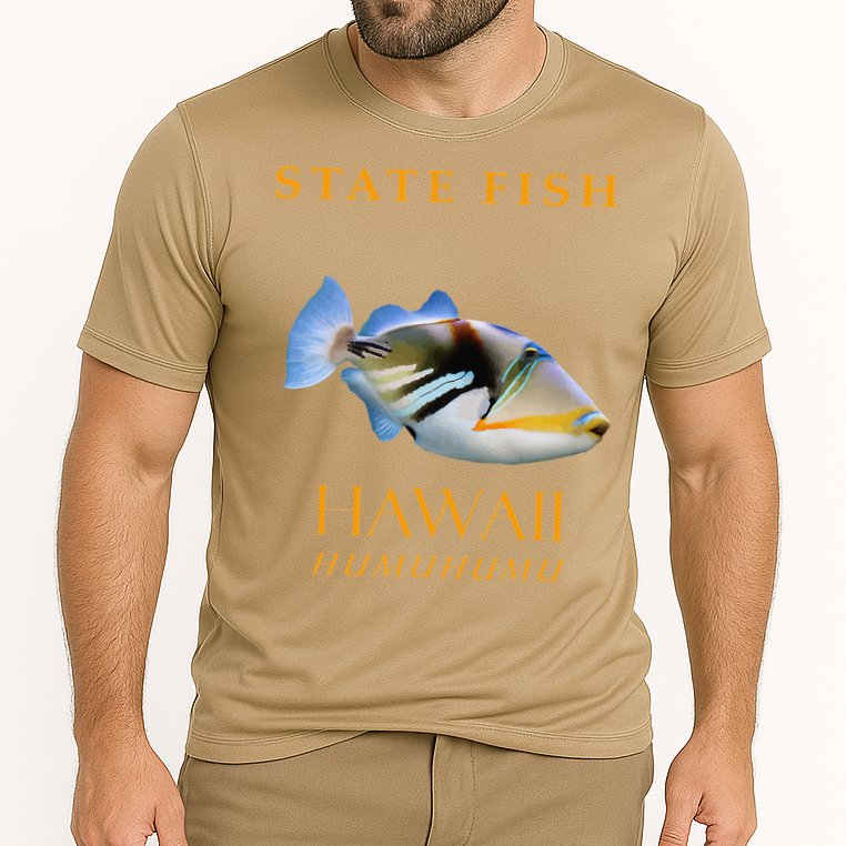 Hawaii Territory Fish The Humuhumu Cooling Performance Crew T-Shirt