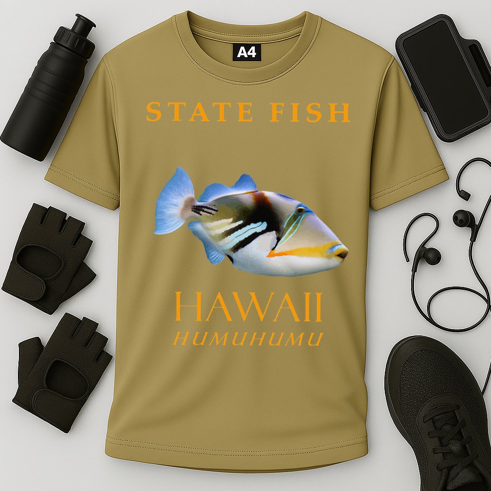 Hawaii Territory Fish The Humuhumu Cooling Performance Crew T-Shirt