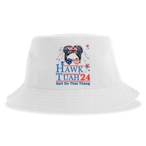 Hawk Tush Funny Messy Bun Hawk Tuah 24 Spit On That Thing Sustainable Bucket Hat