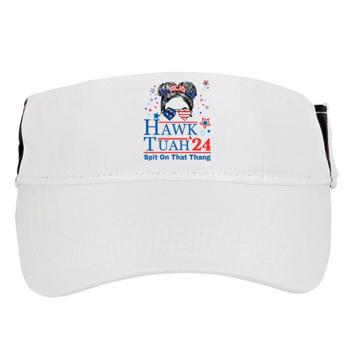 Hawk Tush Funny Messy Bun Hawk Tuah 24 Spit On That Thing Adult Drive Performance Visor