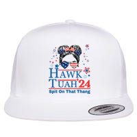 Hawk Tush Funny Messy Bun Hawk Tuah 24 Spit On That Thing Flat Bill Trucker Hat