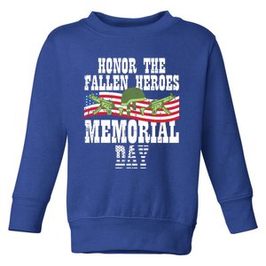 Honor The Fallen Heroes Memorial Day Us Flag Gift Toddler Sweatshirt