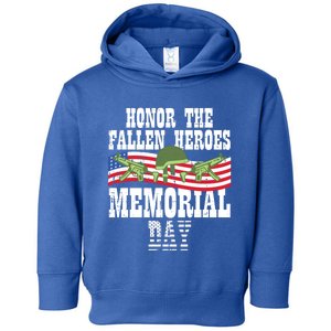 Honor The Fallen Heroes Memorial Day Us Flag Gift Toddler Hoodie