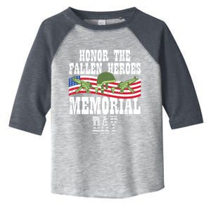 Honor The Fallen Heroes Memorial Day Us Flag Gift Toddler Fine Jersey T-Shirt