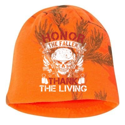 Honor The Fallen Thank The Living Veterans Day Gift Kati - Camo Knit Beanie