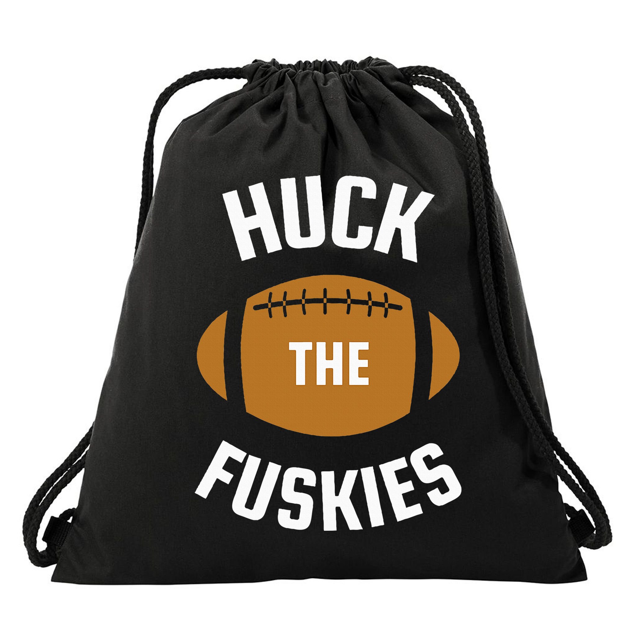 Huck the Fuskies Rivals Washington Oregon  Drawstring Bag