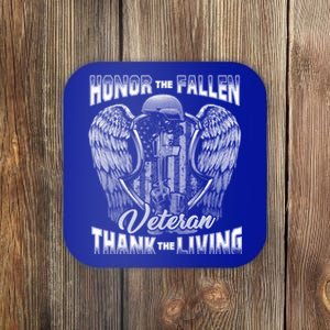 Honor The Fallen Veteran Thank The Living Veteran Gift Coaster