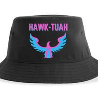 Hawk Tuah Funny Viral Meme Design Sustainable Bucket Hat