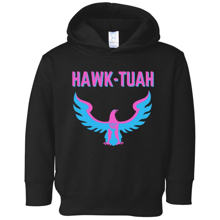 Hawk Tuah Funny Viral Meme Design Toddler Hoodie