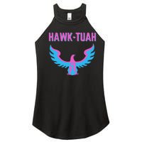 Hawk Tuah Funny Viral Meme Design Women’s Perfect Tri Rocker Tank