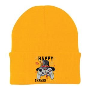 Happy Thanksgaming Funny Cute Thanksgiving Gamer Knit Cap Winter Beanie