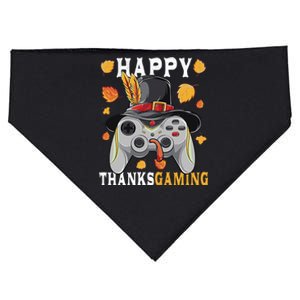 Happy Thanksgaming Funny Cute Thanksgiving Gamer USA-Made Doggie Bandana