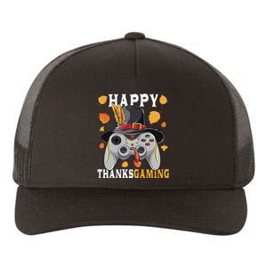 Happy Thanksgaming Funny Cute Thanksgiving Gamer Yupoong Adult 5-Panel Trucker Hat