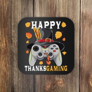 Happy Thanksgaming Funny Cute Thanksgiving Gamer Coaster