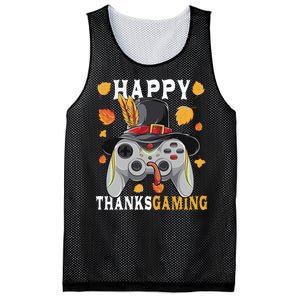 Happy Thanksgaming Funny Cute Thanksgiving Gamer Mesh Reversible Basketball Jersey Tank