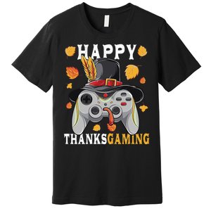 Happy Thanksgaming Funny Cute Thanksgiving Gamer Premium T-Shirt