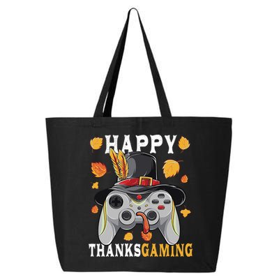 Happy Thanksgaming Funny Cute Thanksgiving Gamer 25L Jumbo Tote
