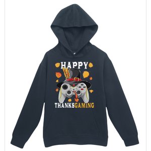 Happy Thanksgaming Funny Cute Thanksgiving Gamer Urban Pullover Hoodie