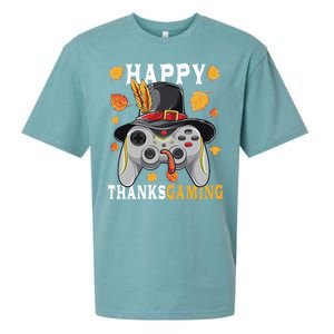 Happy Thanksgaming Funny Cute Thanksgiving Gamer Sueded Cloud Jersey T-Shirt