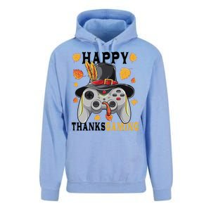 Happy Thanksgaming Funny Cute Thanksgiving Gamer Unisex Surf Hoodie