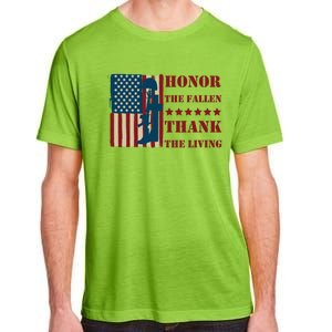 Honor The Fallen Thank The Living Patriotic Memorial Day Meaningful Gift Adult ChromaSoft Performance T-Shirt