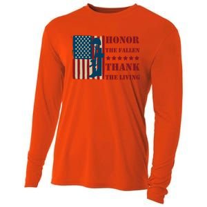 Honor The Fallen Thank The Living Patriotic Memorial Day Meaningful Gift Cooling Performance Long Sleeve Crew