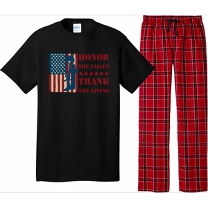 Honor The Fallen Thank The Living Patriotic Memorial Day Meaningful Gift Pajama Set