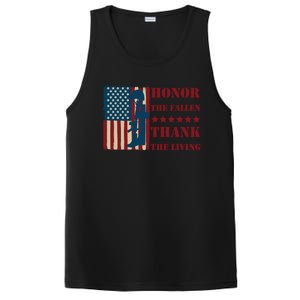 Honor The Fallen Thank The Living Patriotic Memorial Day Meaningful Gift PosiCharge Competitor Tank