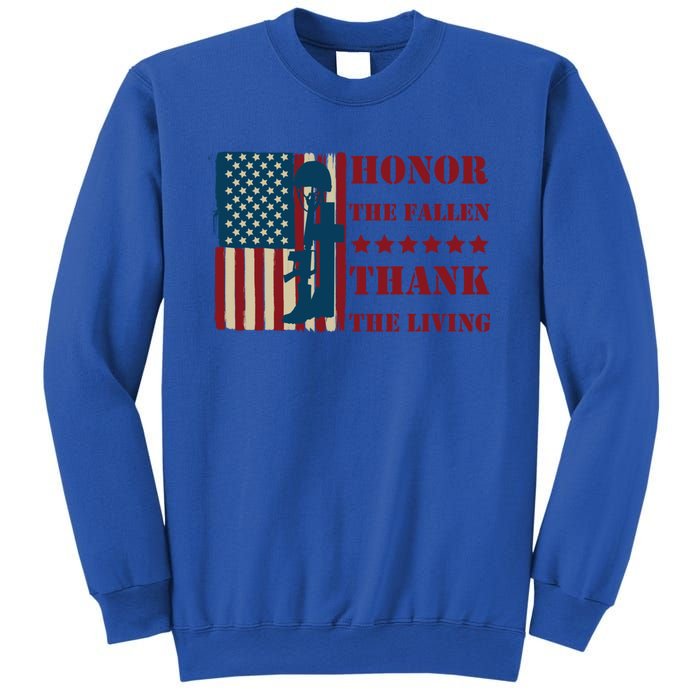 Honor The Fallen Thank The Living Patriotic Memorial Day Meaningful Gift Sweatshirt