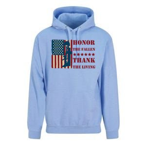 Honor The Fallen Thank The Living Patriotic Memorial Day Meaningful Gift Unisex Surf Hoodie