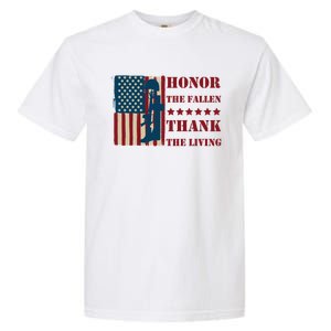 Honor The Fallen Thank The Living Patriotic Memorial Day Meaningful Gift Garment-Dyed Heavyweight T-Shirt