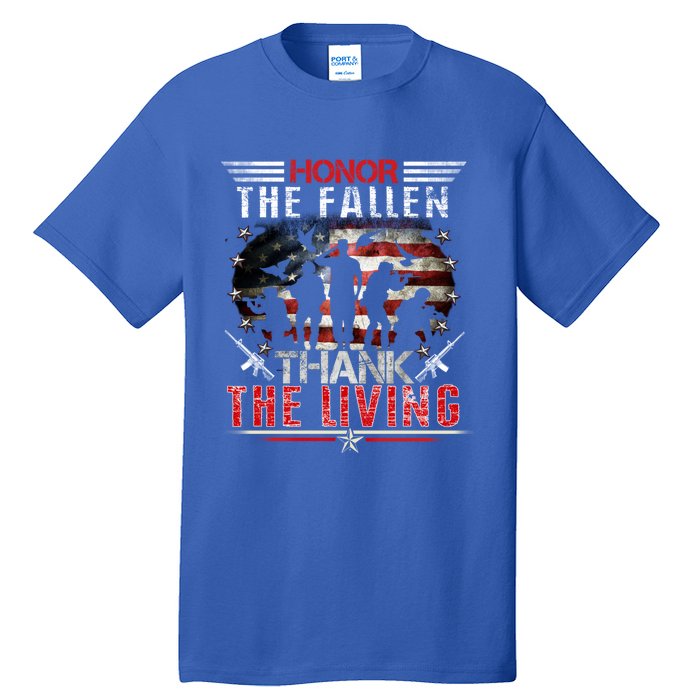 Honor The Fallen Veteran Themed Military Support Memorial Meaningful Gift Tall T-Shirt