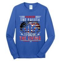 Honor The Fallen Veteran Themed Military Support Memorial Meaningful Gift Tall Long Sleeve T-Shirt