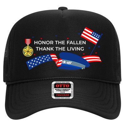 Honor The Fallen Thank The Living Funny Gift Trucker Hat