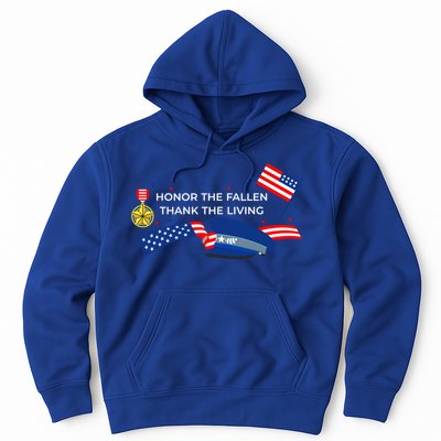Honor The Fallen Thank The Living Funny Gift Hoodie