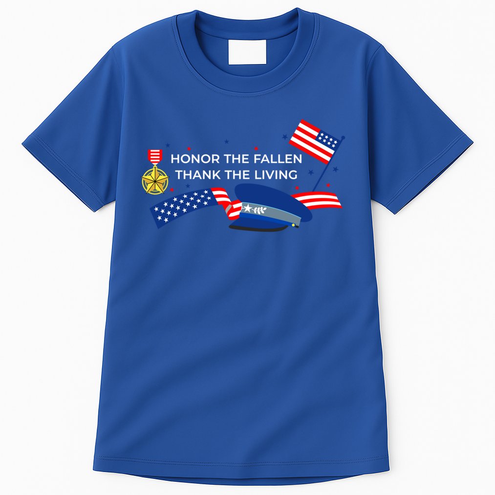 Honor The Fallen Thank The Living Funny Gift Tall T-Shirt