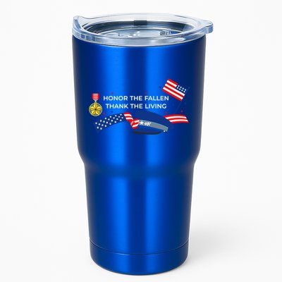 Honor The Fallen Thank The Living Funny Gift Tumbler