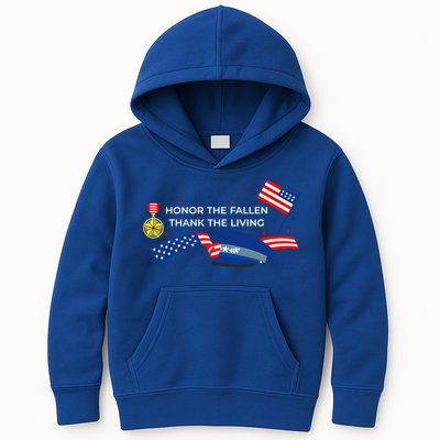 Honor The Fallen Thank The Living Funny Gift Kids Hoodie