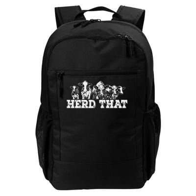 Herd That Funny Cow Lover Farmer Daily Commute Backpack