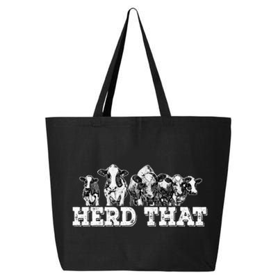 Herd That Funny Cow Lover Farmer 25L Jumbo Tote