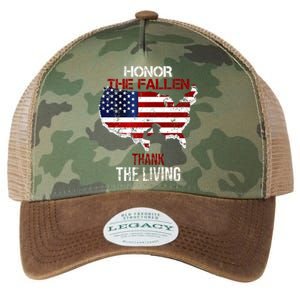 Honor The Fallen Veteran Themed Military Support Gift Legacy Tie Dye Trucker Hat