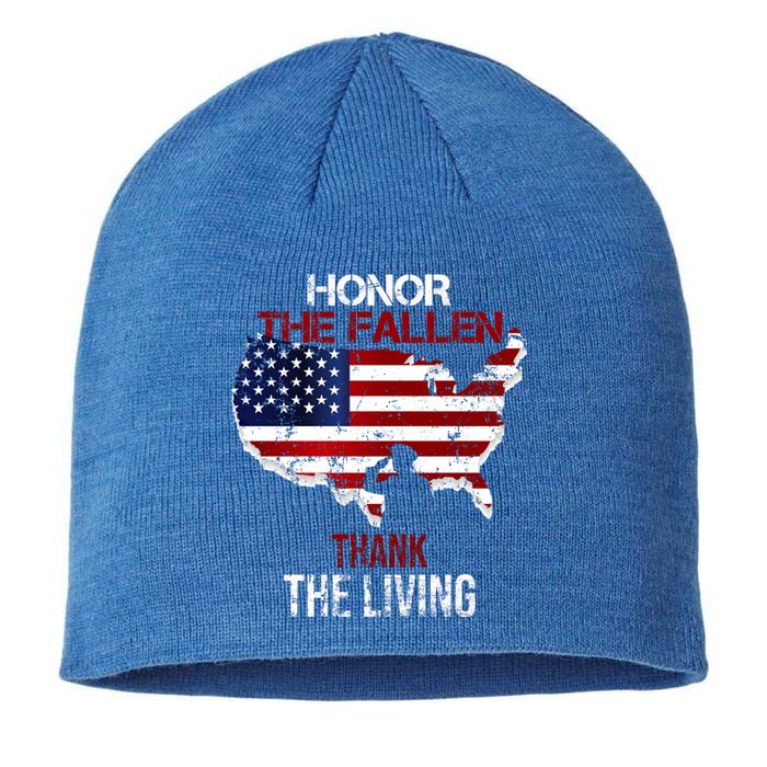 Honor The Fallen Veteran Themed Military Support Gift Sustainable Beanie